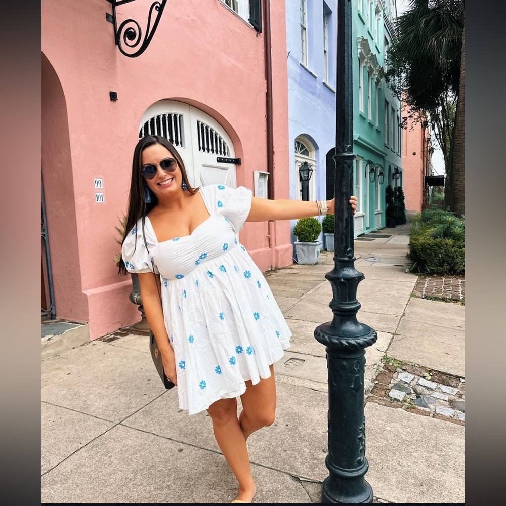White flower dress